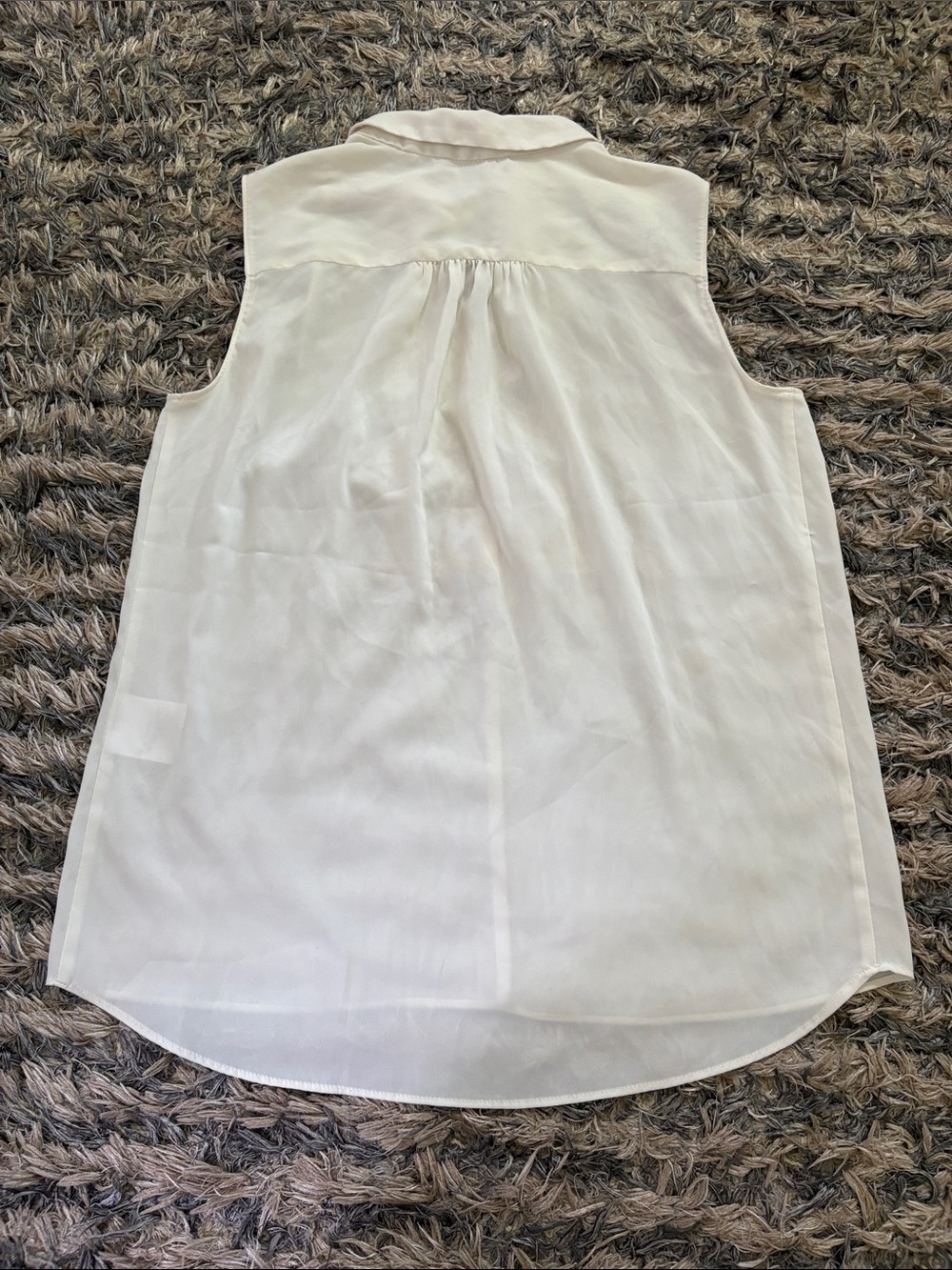T Tahari Ivory Lace-Front Tie-Neck Sleeveless Camisole Size S - Picture 5 of 9